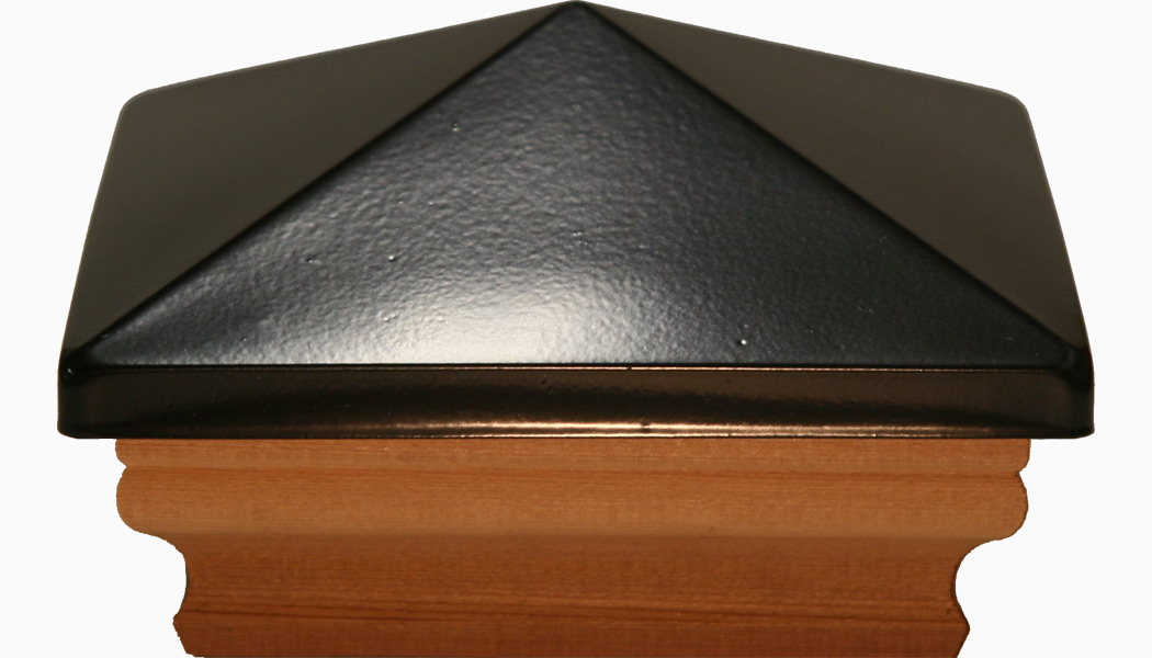 Cambridge Black Metal Post Caps by Nantucket Post Cap