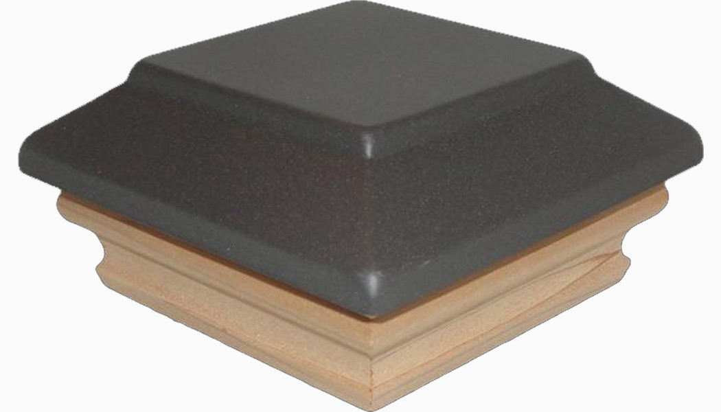 Halifax Flat Pewter Metal Post Caps by Nantucket Post Cap