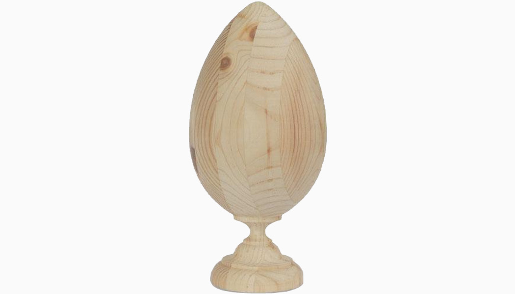 Boston Egg 6" Cedar Wood Finials by Mr Spindle