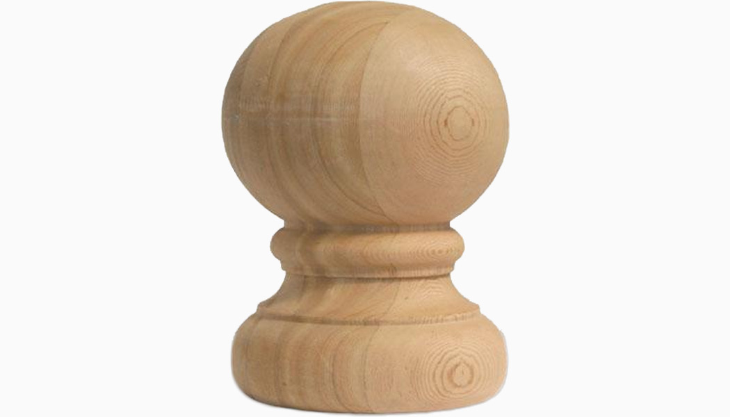 Colonial Ball 6" Cedar Wood Finials by Mr Spindle