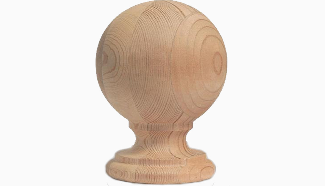 Traditional Ball 6" Cedar Wood Finials by Mr Spindle