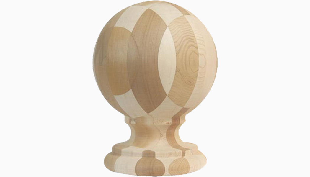 Traditional 8"-10"-12" Cedar Large Ball Wood Finials by Mr Spindle