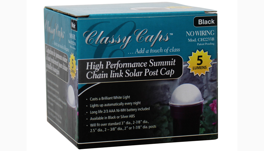 Chain link fence post solar light caps sales
