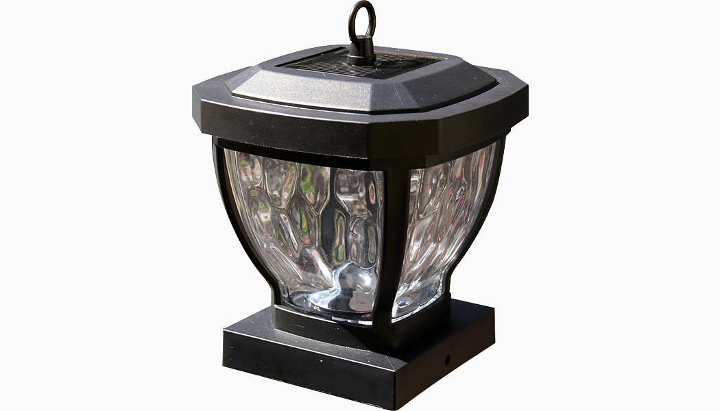 Manchester 4x4 Dark Bronze Solar Post Cap and Lantern by Classy Caps