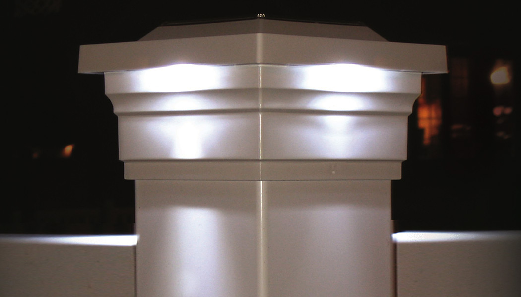 Vinyl fence post lights 5x5 on sale