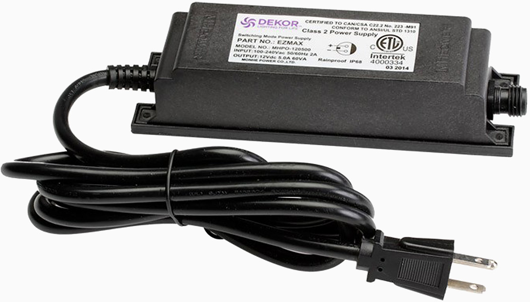 Low Voltage LED Outdoor Transformer 12V 60 Watt EZMAX by Dekor Deck  Lighting 