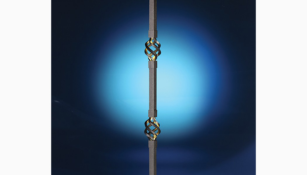 Square Double Basket 12V LED Balusters by Dekor Deck Lighting