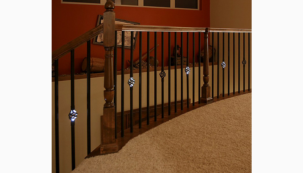 Round Basket 12V LED Balusters by Dekor Deck Lighting