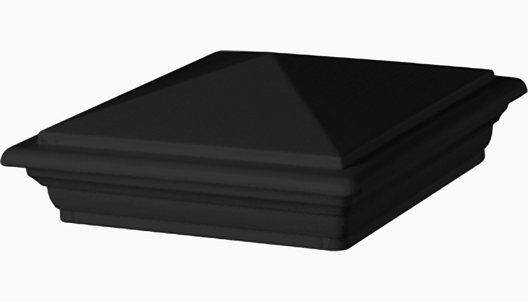 Black Composite Post Caps for CXT Railing by Deckorators