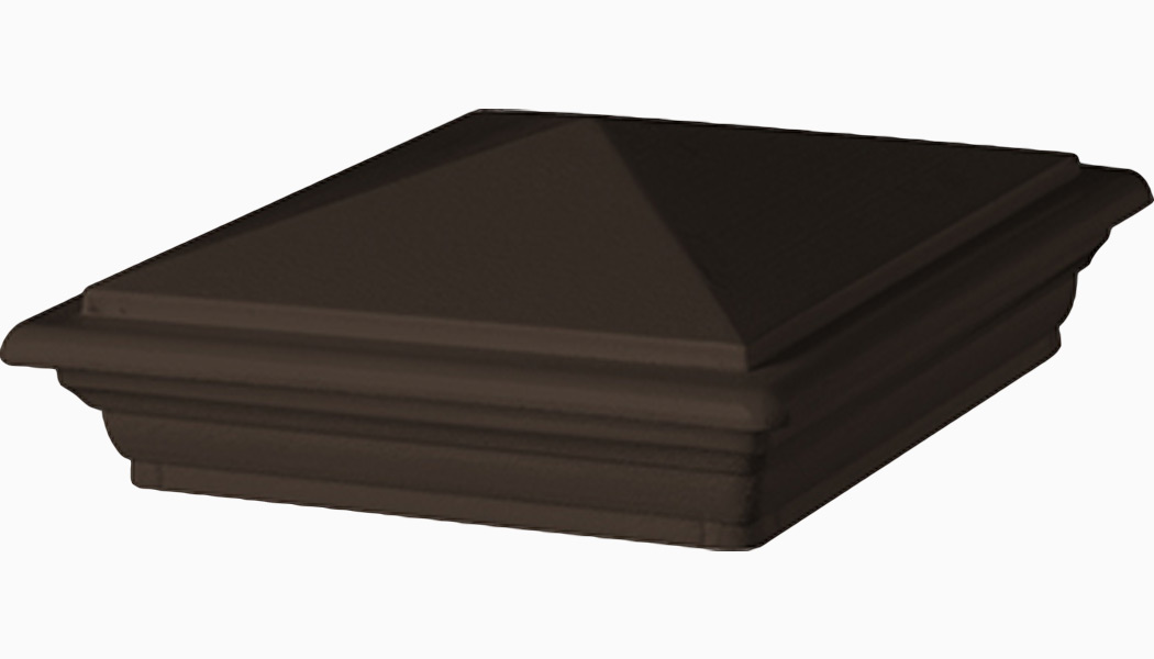 Dark Walnut Composite Post Caps for CXT Railing by Deckorators
