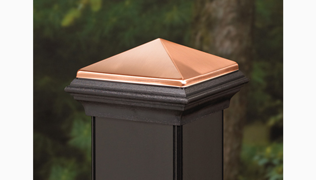 Black Copper Post Cap for CXT Railing by Deckorators