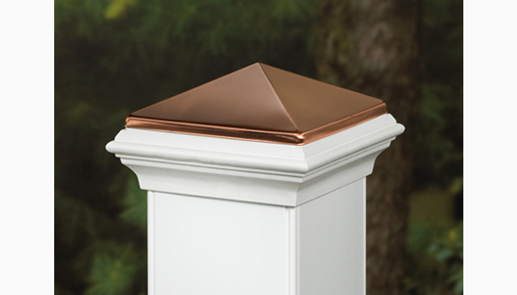 White Copper Post Cap for CXT Railing by Deckorators