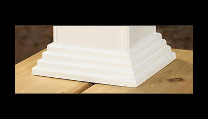 CXT Traditional White 5x5 Composite Post Skirts by Deckorators