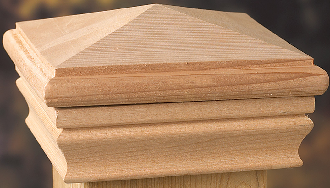 Newport Pyramid Wood Post Caps by Deckorators