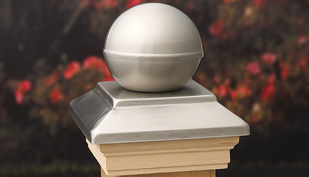 Victoria Ball Stainless Post Cap by Deckorators