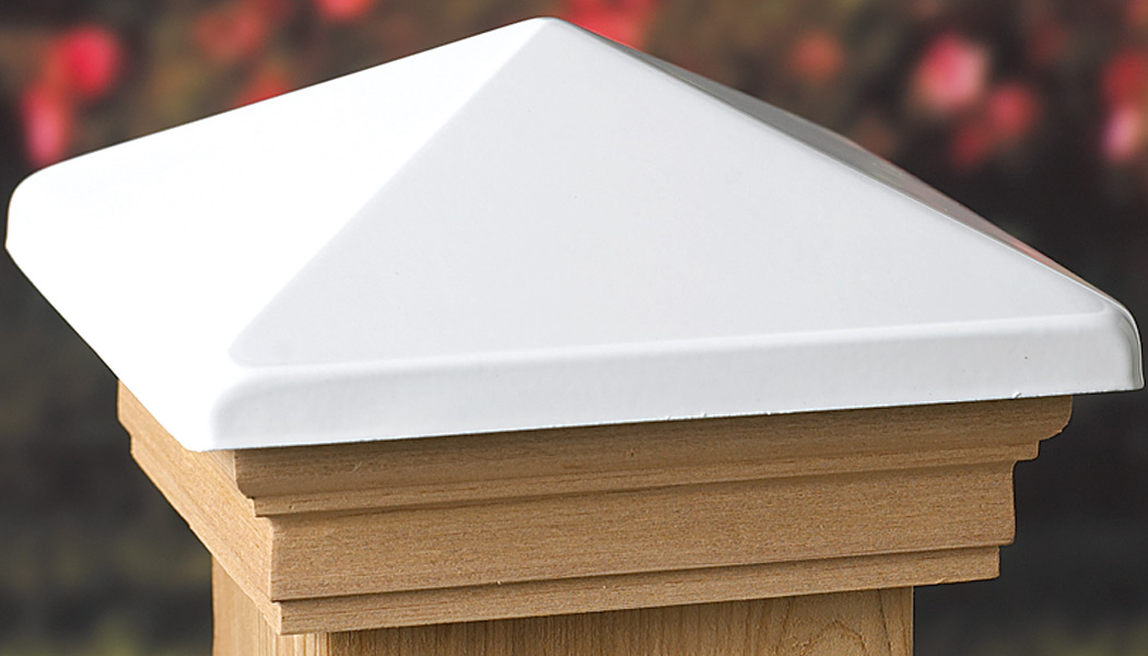 Victoria White Metal Post Cap by Deckorators