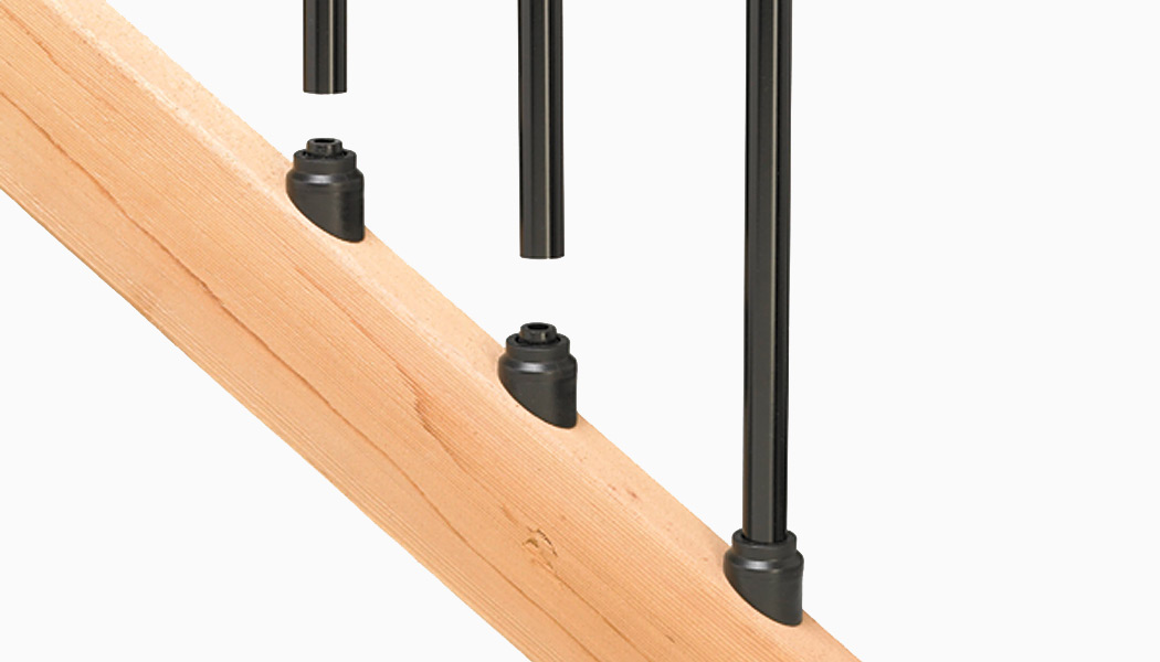 Round Deck Baluster Stair Connectors by Deckorators