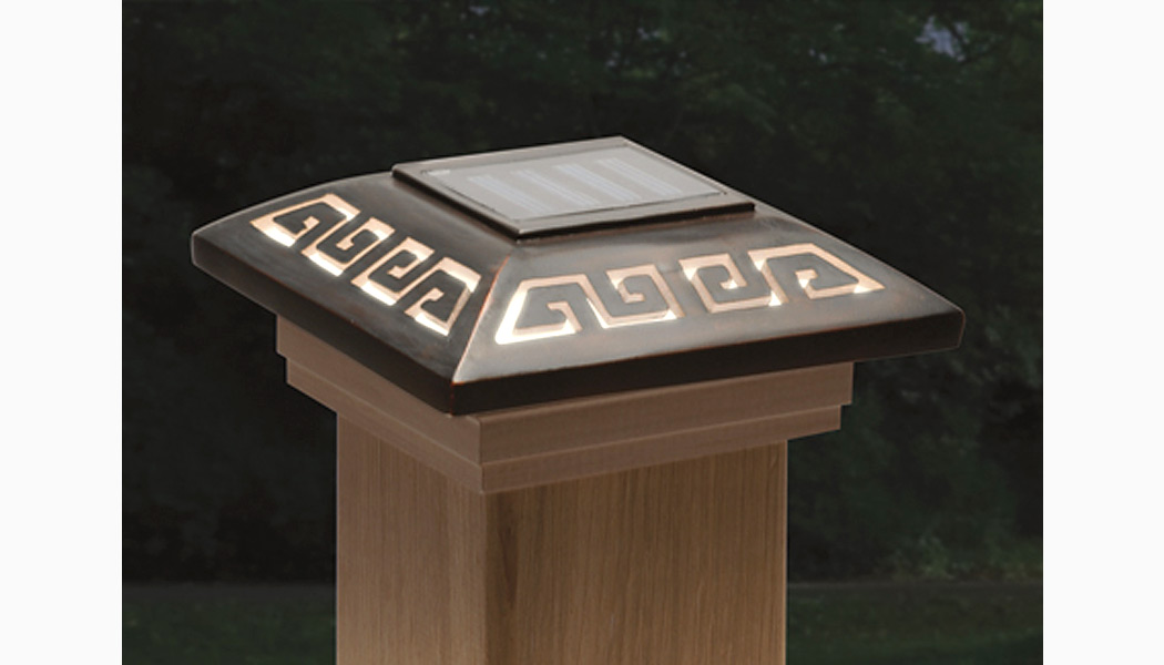 Labyrinth Solar Post Cap by Deckorators DeckAccent