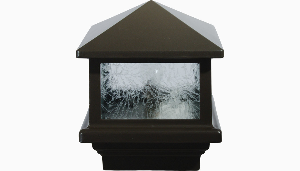 Sirius Bronze Low Voltage Post Caps by Aurora Deck Lighting