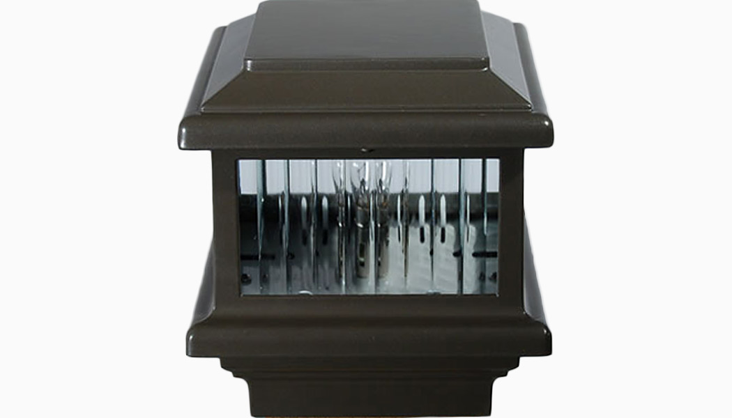 Titan Bronze Low Voltage Post Cap by Aurora Deck Lighting