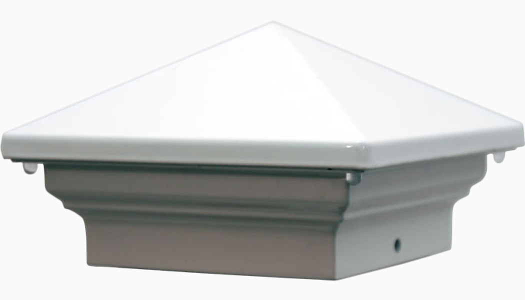 Eclipse White Low Voltage Post Caps by Aurora Deck Lighting