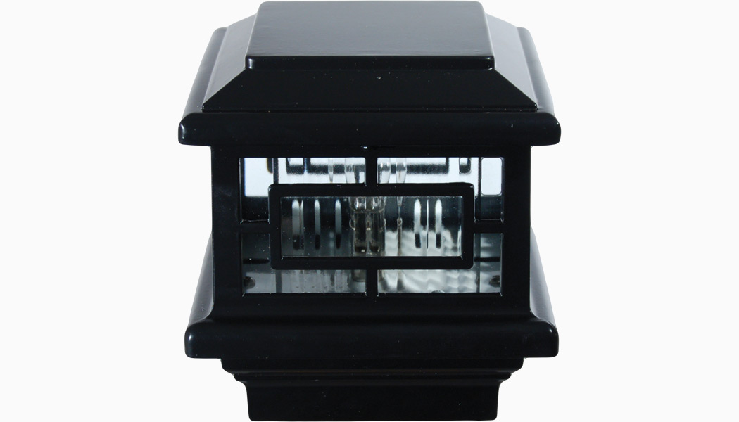 Low voltage led post cap lights top
