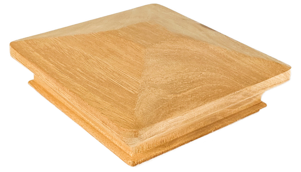 Pyramidal Column Cap Miterless Post Cap Mahogany Pyramid by Captiva - DeckAccent.com