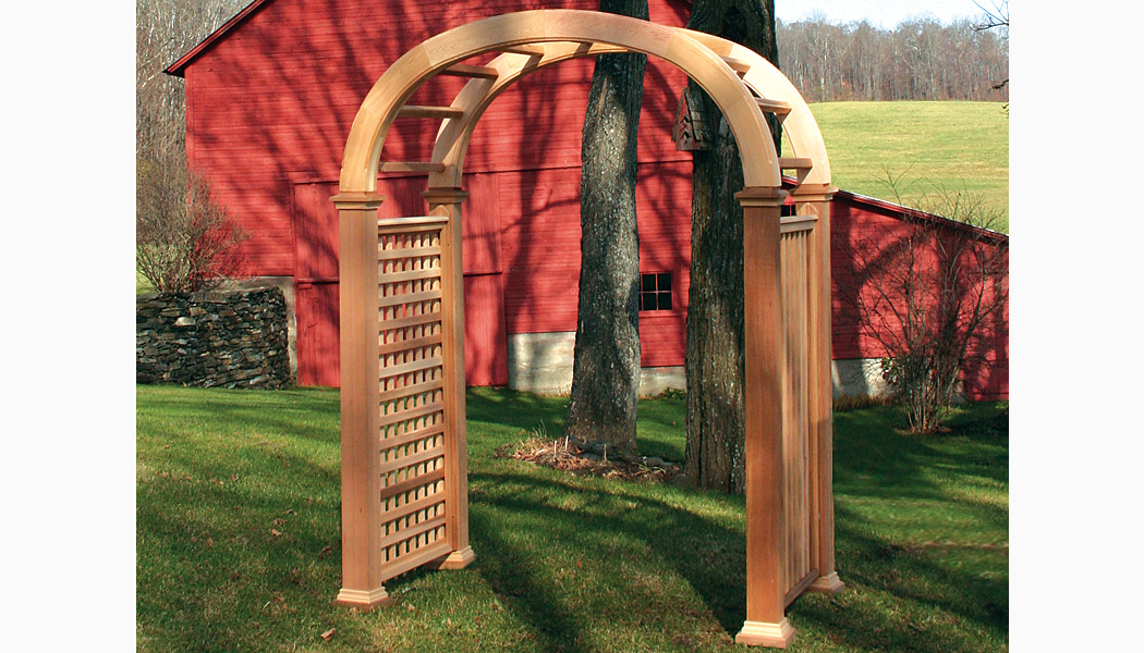 Beachside Red Cedar Arbors by Nantucket Post Cap
