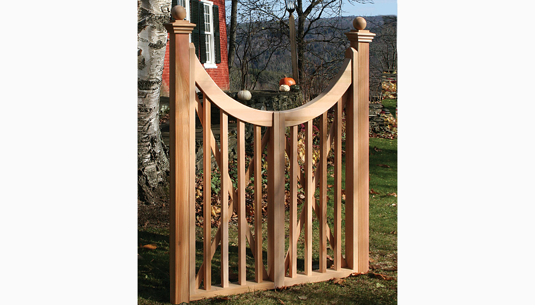 South Shore Red Cedar Gates by Nantucket Post Cap