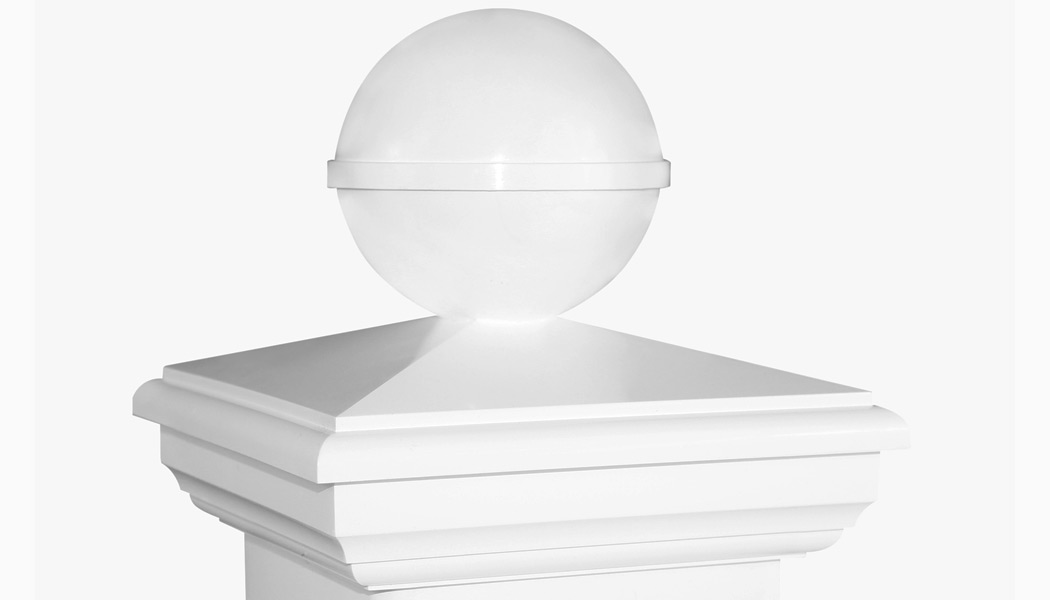 New England Ball Vinyl PVC 4x4 and 5x5 Post Cap by Classy Caps