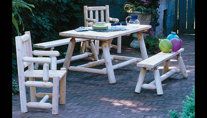 Classic Farmers Outdoor Patio Set 2 by Rustic Cedar Furniture