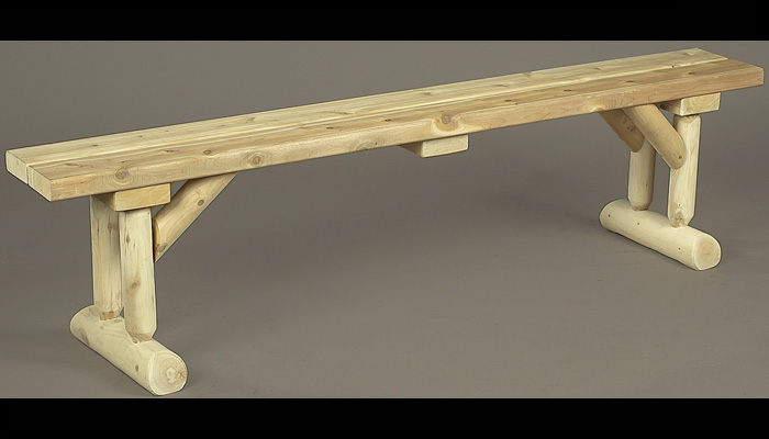 6 Foot Patio Dining Table Bench by Rustic Cedar Furniture