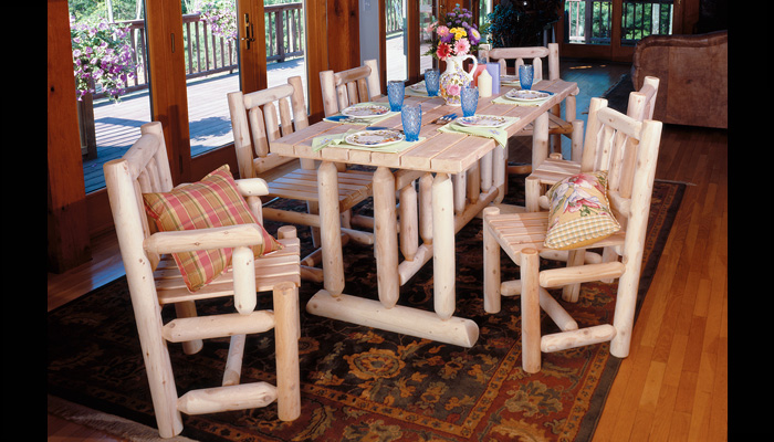 Harvest Family Patio Table Set by Rustic Cedar Furniture