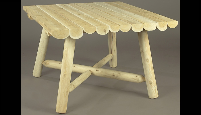 Large Square Patio Table by Rustic Cedar Furniture