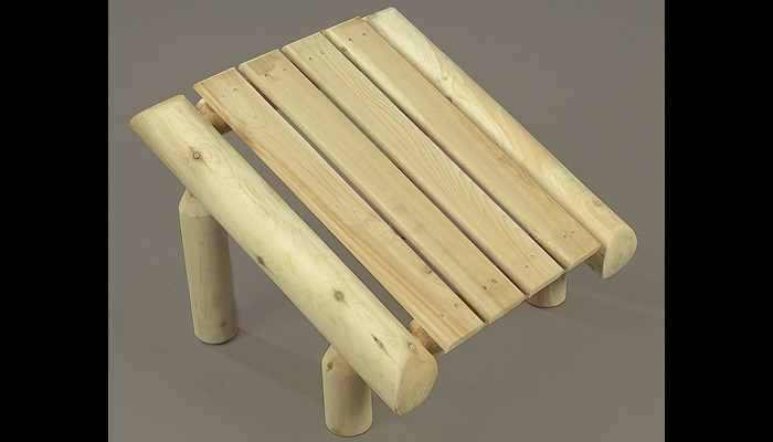 Log Ottoman by Rustic Cedar Furniture