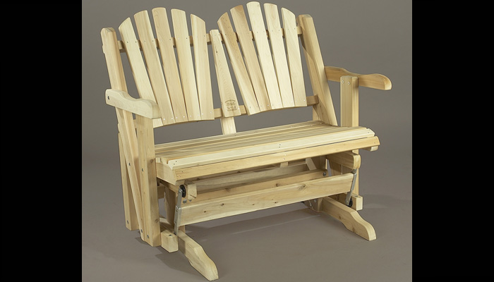 Loveseat Patio Glider by Rustic Cedar Furniture