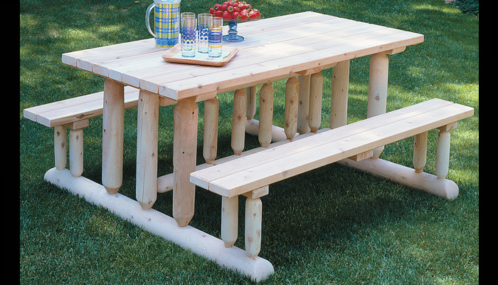 Park Style Picnic Table by Rustic Cedar Furniture
