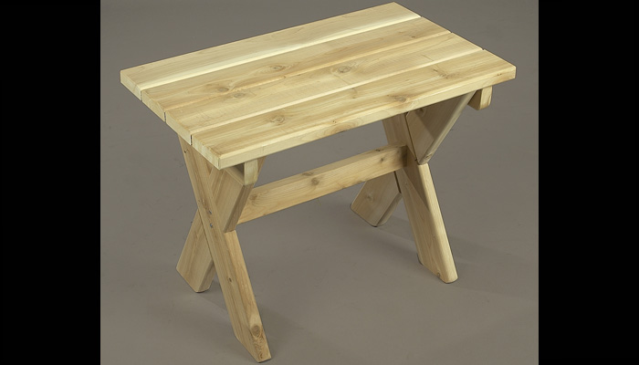 Rectangle Outdoor Side Table by Rustic Cedar Furniture
