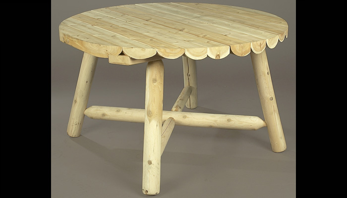 Round Patio Table by Rustic Cedar Furniture