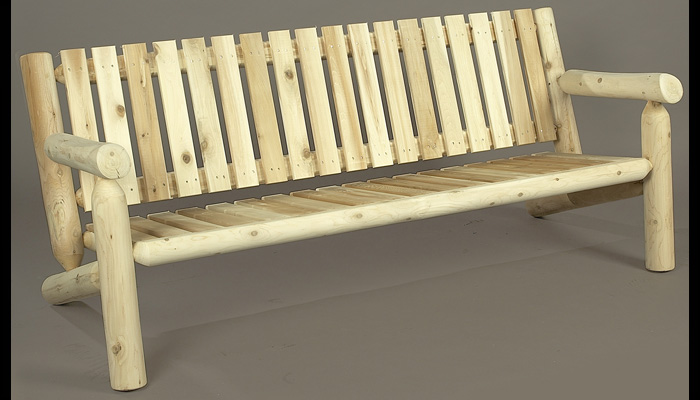6 Foot Outdoor Settee by Rustic Cedar Furniture