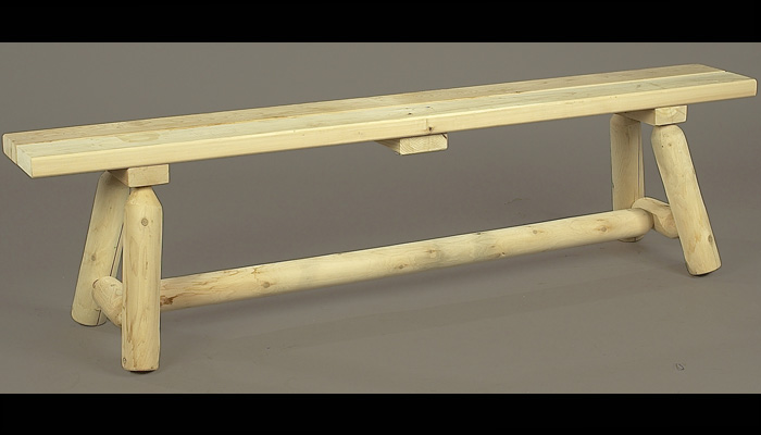 6 Foot Straight Outdoor Bench by Rustic Cedar Furniture