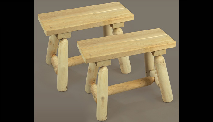 Small Outdoor Bench by Rustic Cedar Furniture