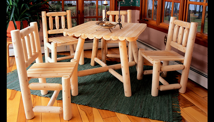 Rustic Cedar Dining Table Square Patio Dining Table by Rustic Cedar Furniture - DeckAccent.com