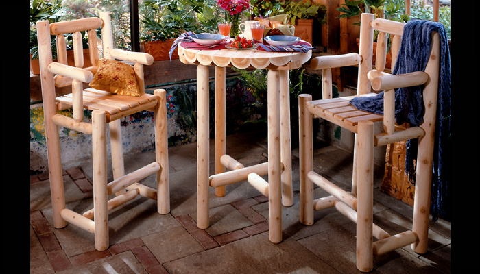 3-Piece Patio Bistro Set by Rustic Cedar Furniture