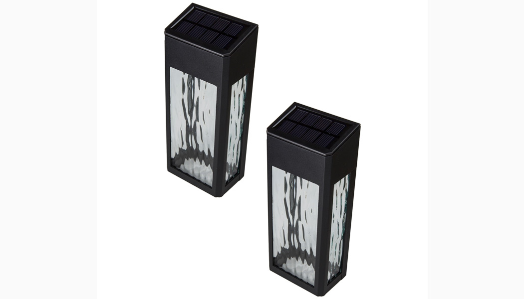 Lancaster Solar Deck and Wall Light - 2 Pack