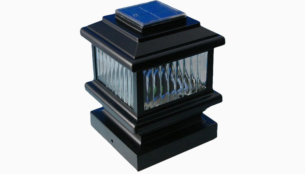 Polaris Black Solar Post Lights by Aurora Deck Lighting